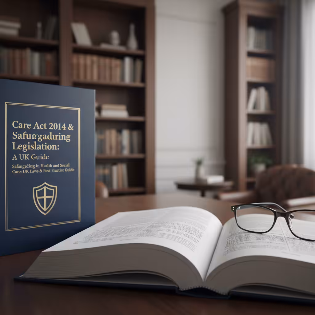 A legal textbook open to a section on UK safeguarding legislation.